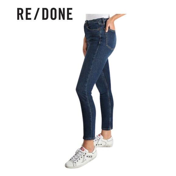 RE/DONE Comfort Stretch High Rise Crop Jean Size 25 NWT - Picture 2 of 10